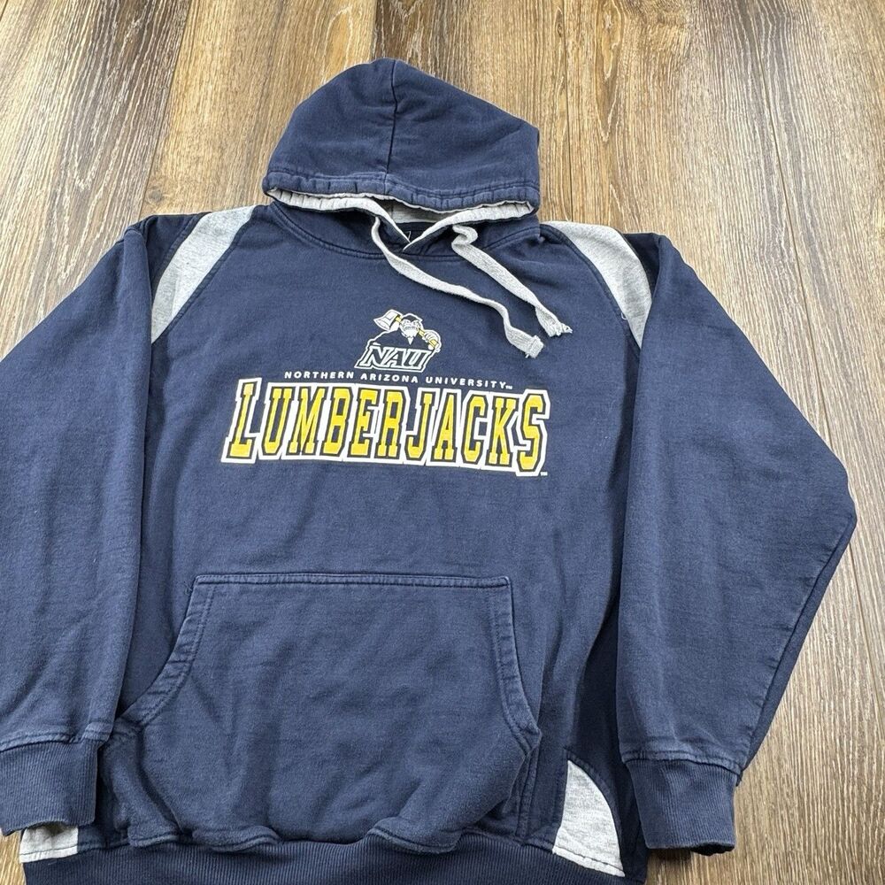 Vintage Northern Arizona University Lumberjacks Hoodie Mens L Blue Sweatshirt